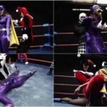 Batgirl Cali Wrestling Yang Kriestie and Harley Quinn Ariel X SD mp4