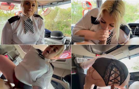 Fake Truck Driver Officer Naughty Paid 