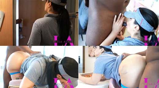 Lissa Aires Pizza Pussy Big Ass Doggy Fuck By BBC
