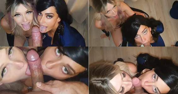 Cop Threesome Blowjob Video