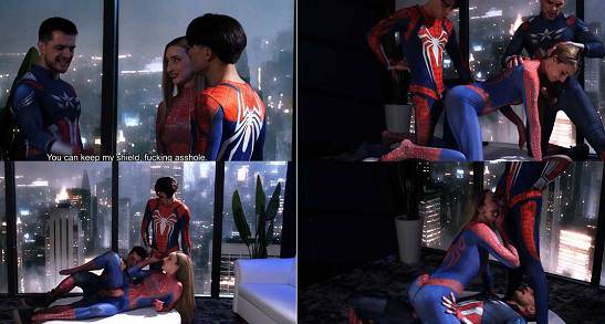Spider Girl Banged By Superheroes