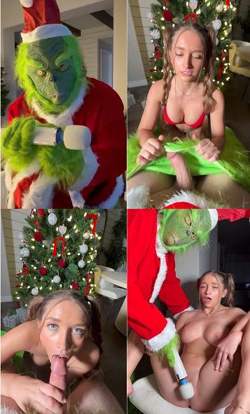 Sexy Christmas Grinch Titfuck with Hot Girl
