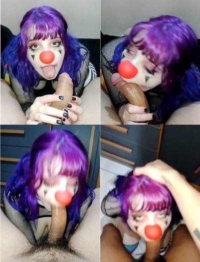 Clown Girl Sloppy Deepthroat And Facial
